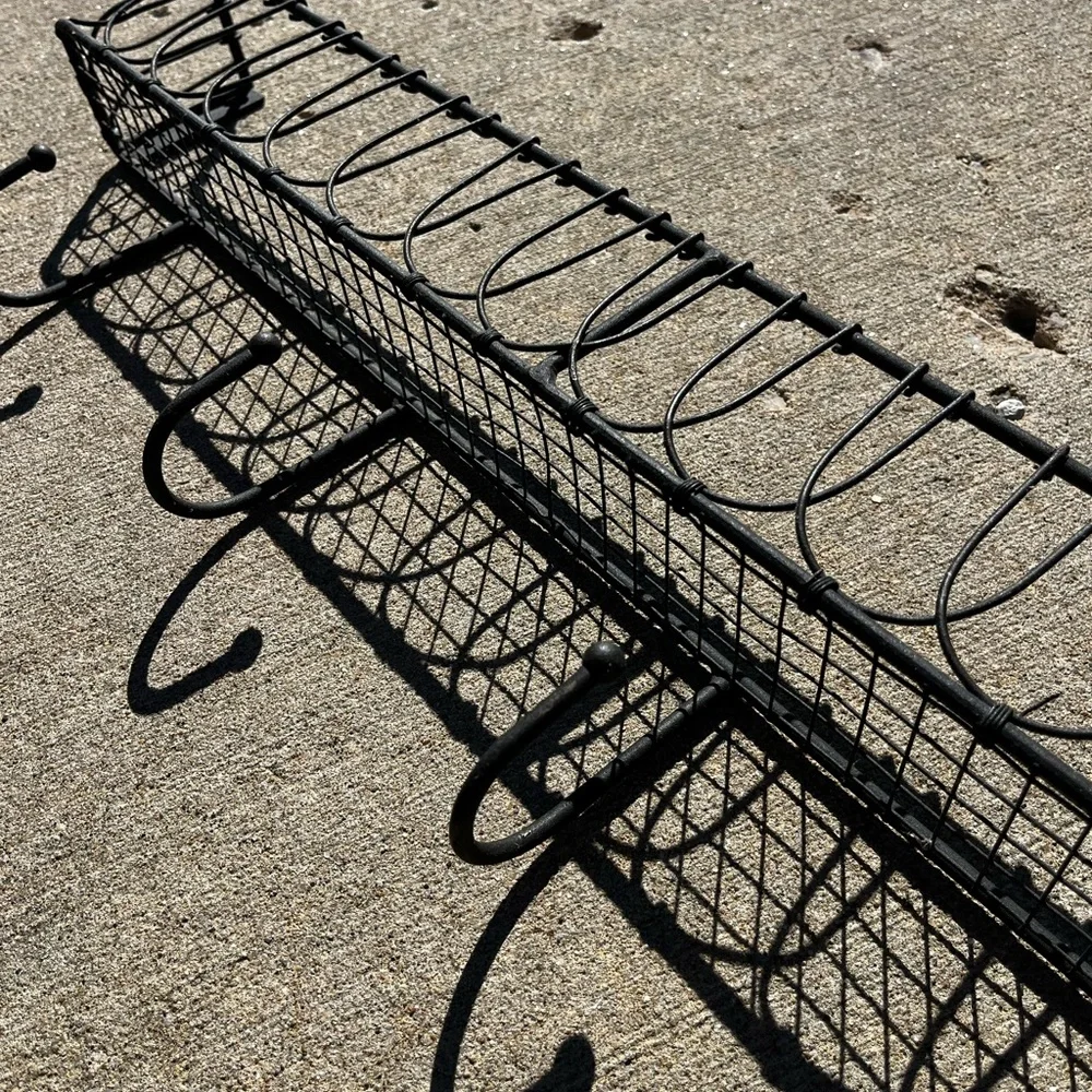 Basket shelf w/ hooks